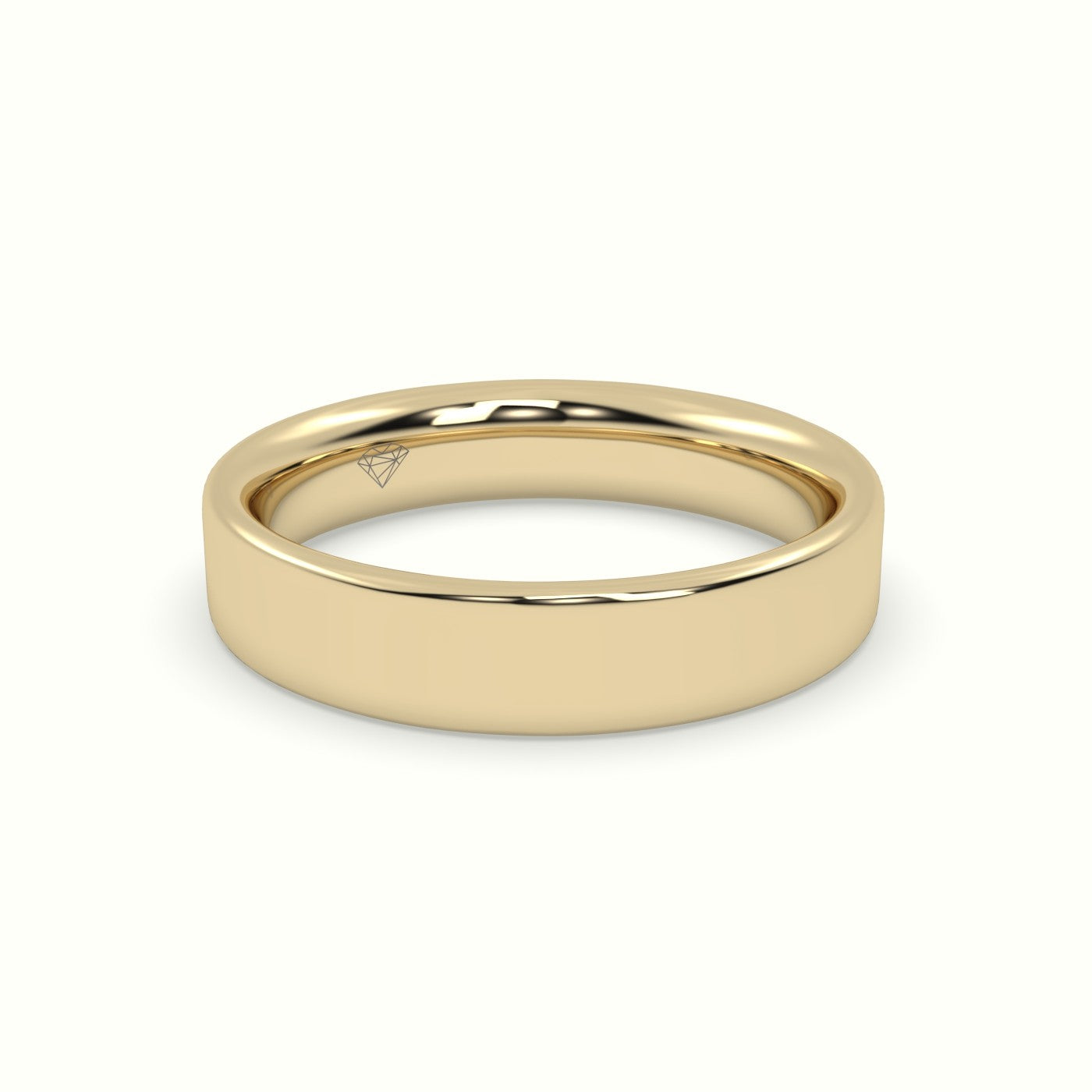 Time Honoured Heavy Weight Flat D Court Women'S Wedding Band — Yellow Gold