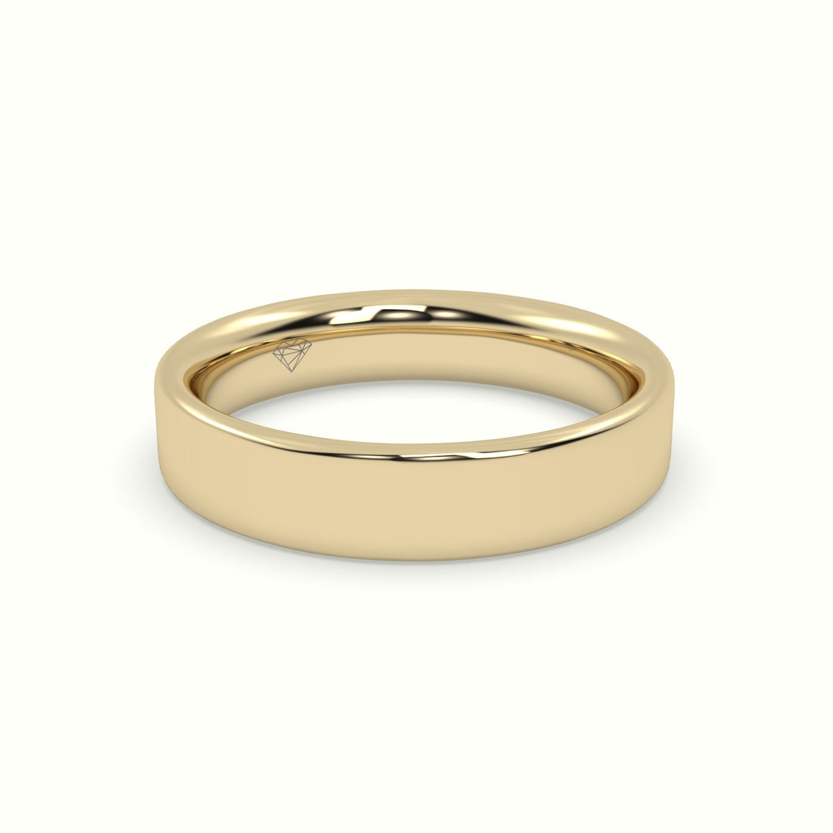 Time Honoured Heavy Weight Flat D Court Women'S Wedding Band — Yellow Gold