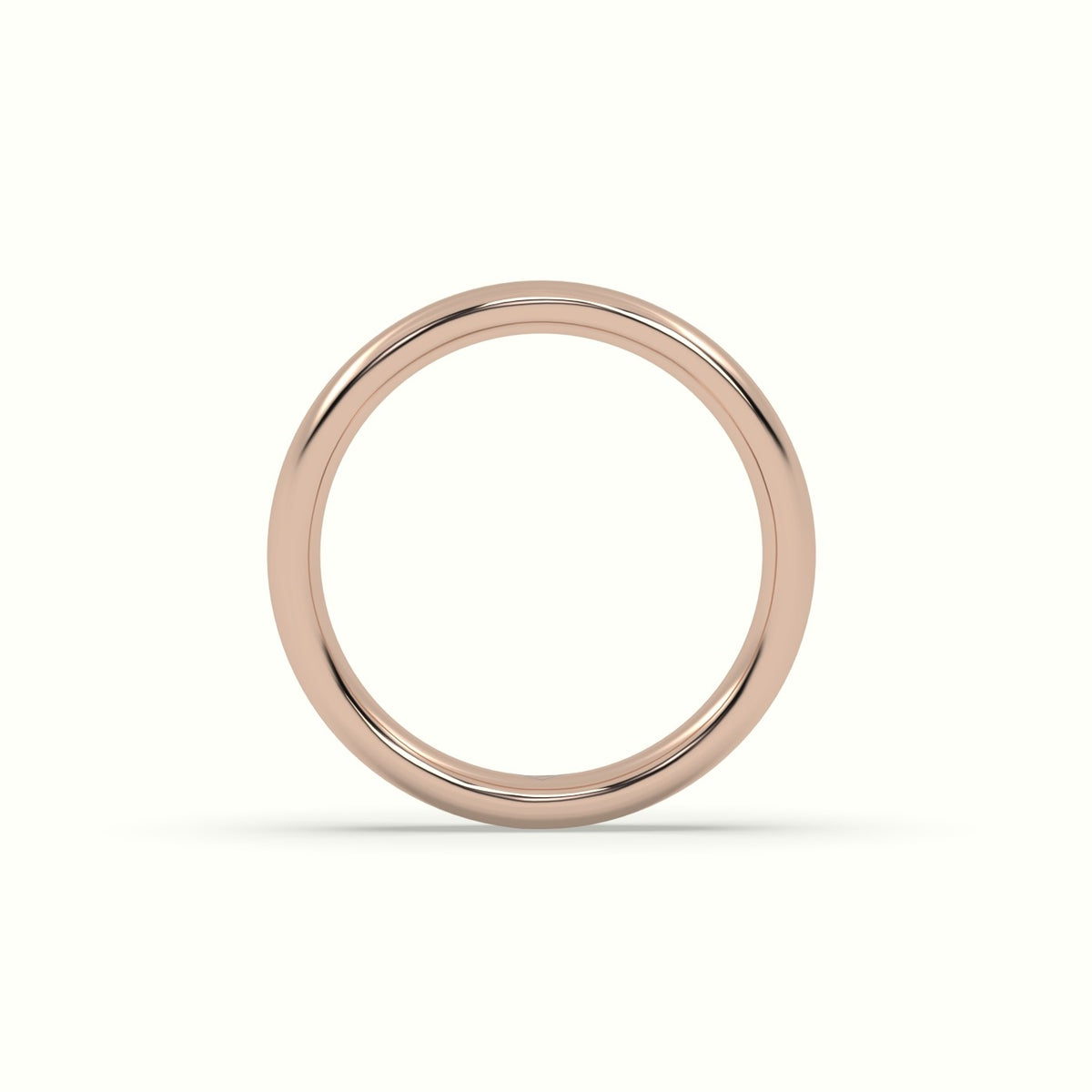 Chunky Profile Carved Classic "Her" Wedding Band — Rose Gold