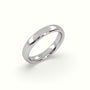 Chunky Profile Carved Classic "Her" Wedding Band — White Gold