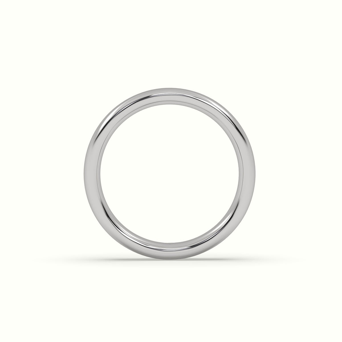 Chunky Profile Carved Classic "Her" Wedding Band — White Gold