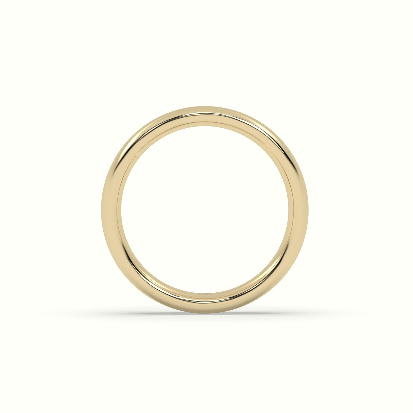 Chunky Profile Carved Classic "Her" Wedding Band — Yellow Gold
