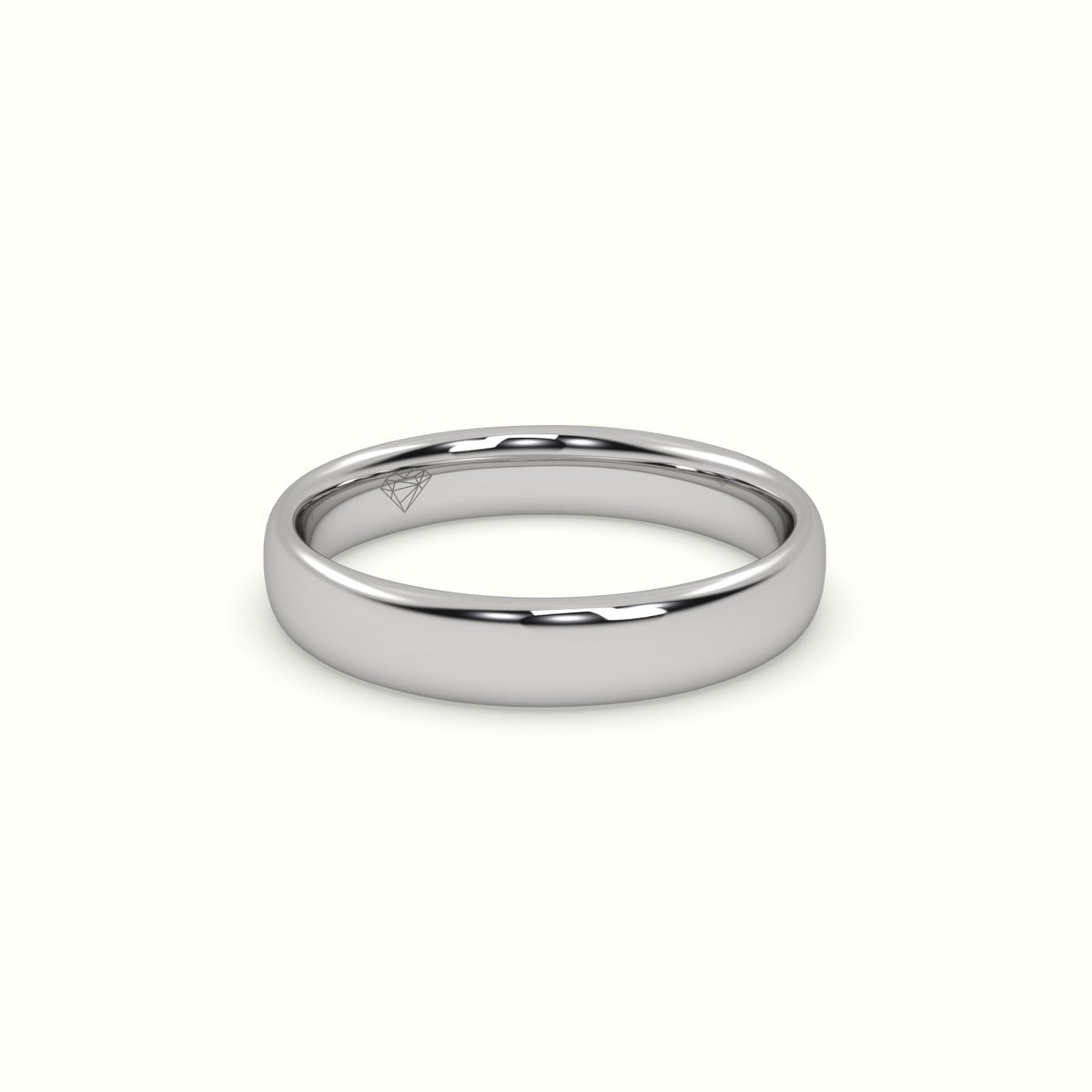 Classic Wedding Band — White Gold