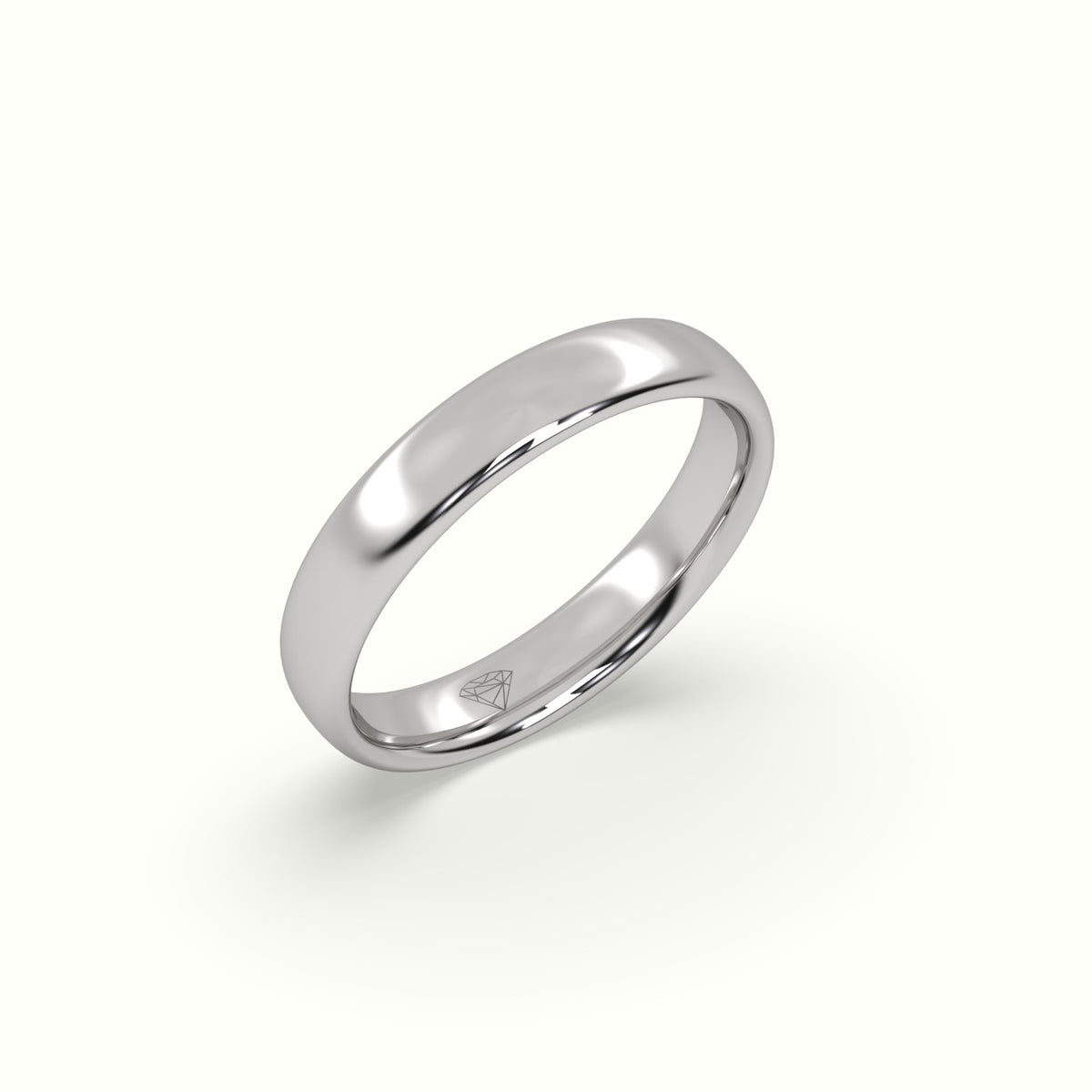 Classic Wedding Band — White Gold