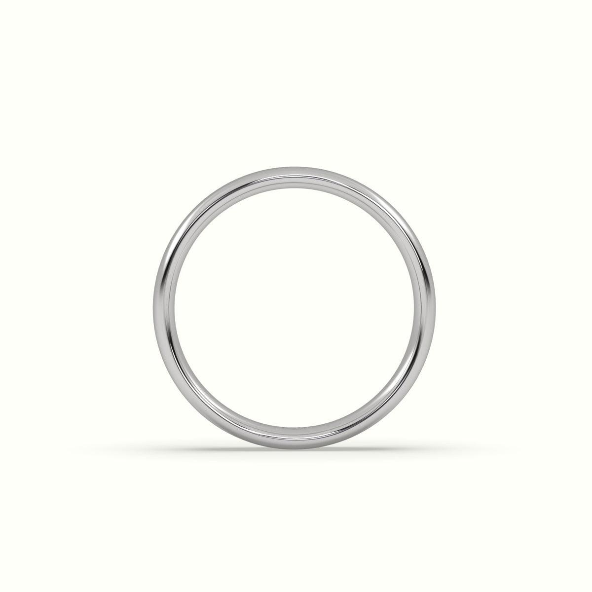 Classic Wedding Band — White Gold