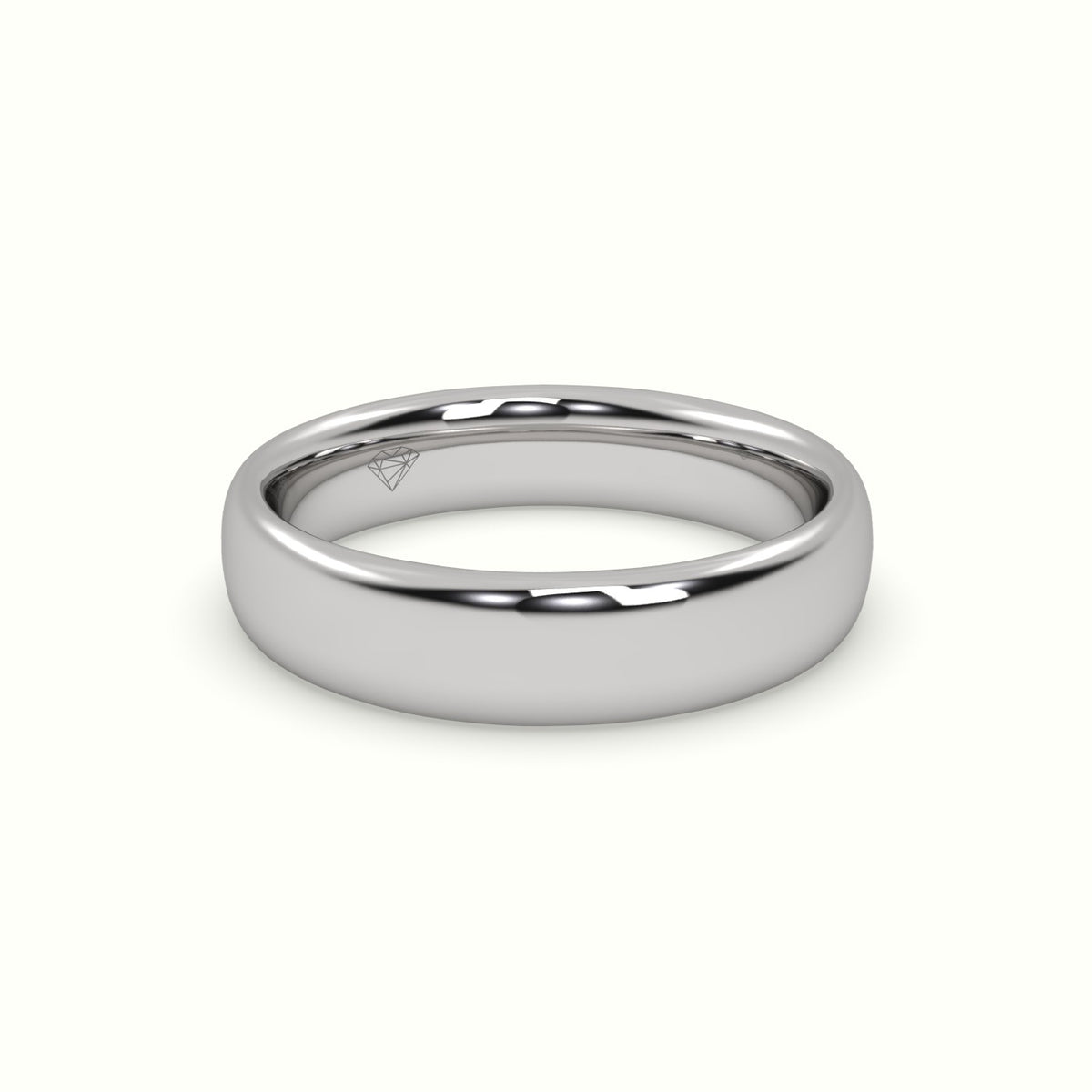 Classic Wedding Band — White Gold