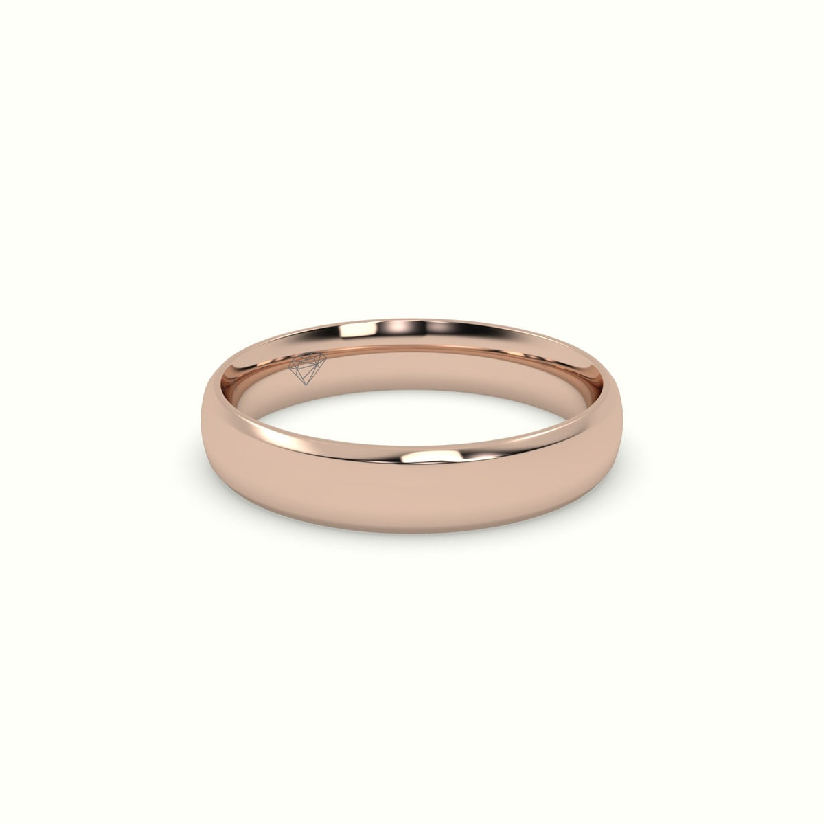 Modern Court Wedding Band — Rose Gold