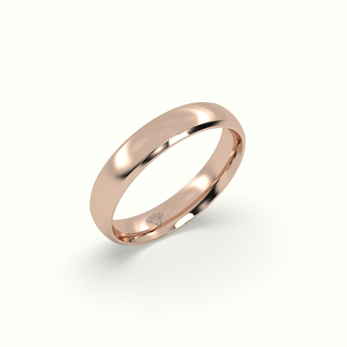 Modern Court Wedding Band — Rose Gold