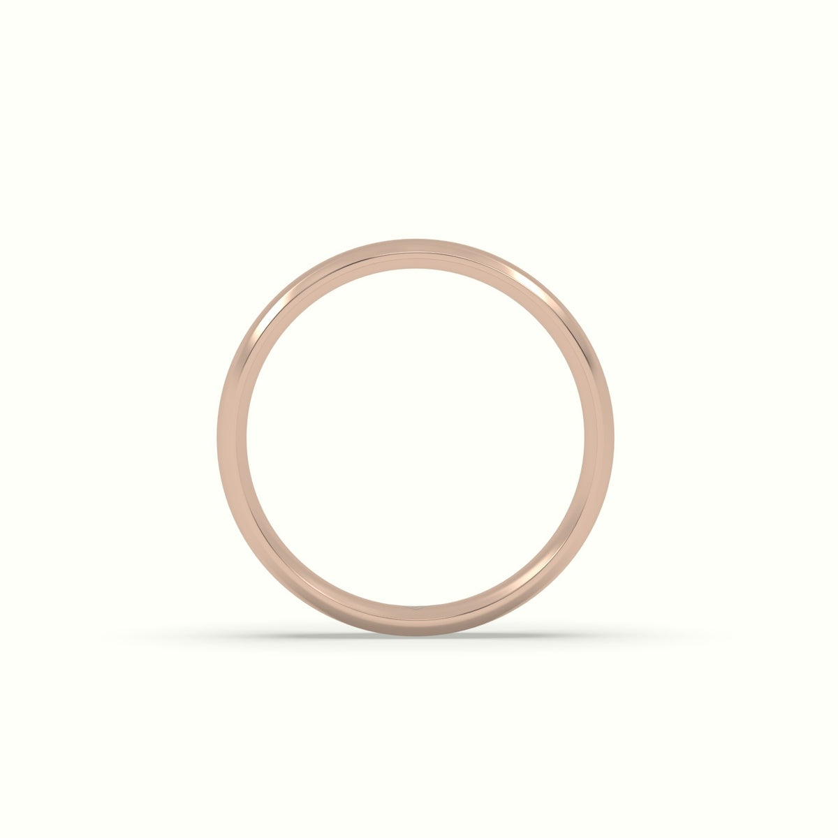 Modern Court Wedding Band — Rose Gold