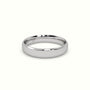Modern Court Wedding Band — White Gold