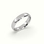 Modern Court Wedding Band — White Gold
