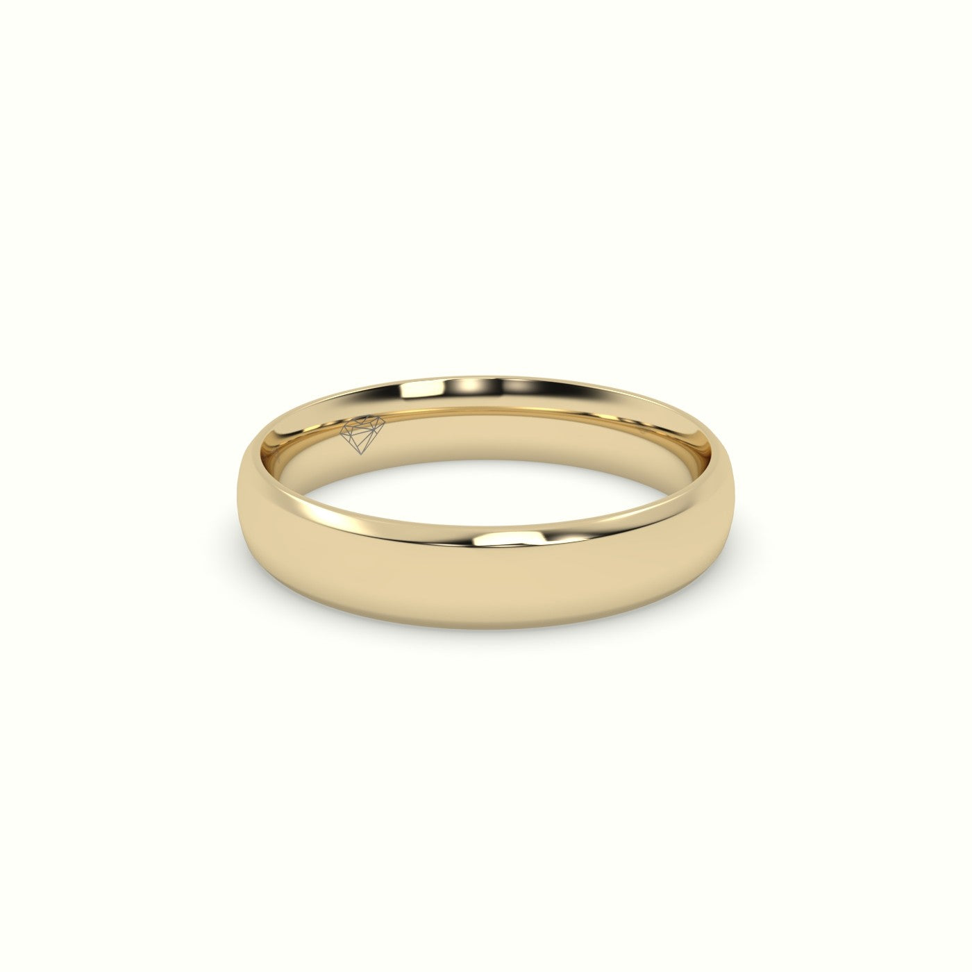 Modern Court Wedding Band — Yellow Gold