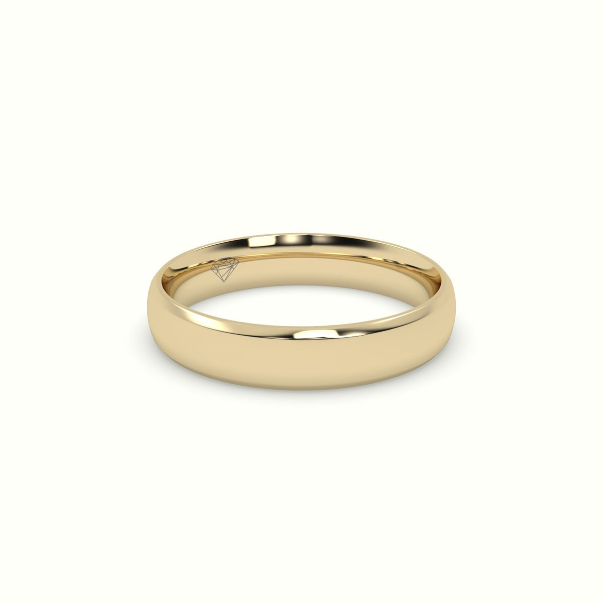 Modern Court Wedding Band — Yellow Gold