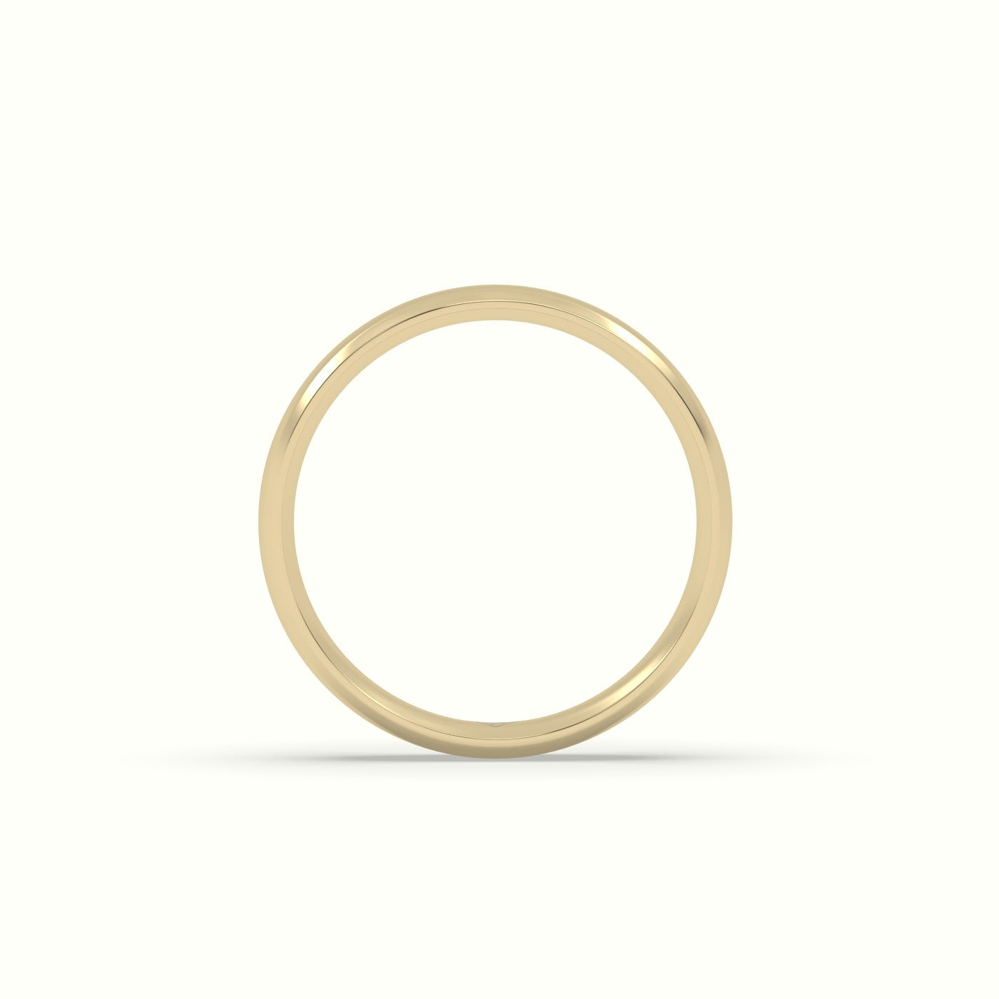 Modern Court Wedding Band — Yellow Gold