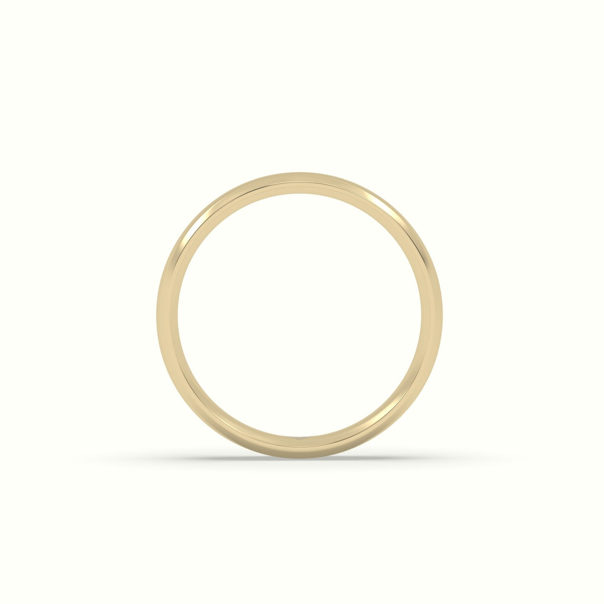 Modern Court Wedding Band — Yellow Gold