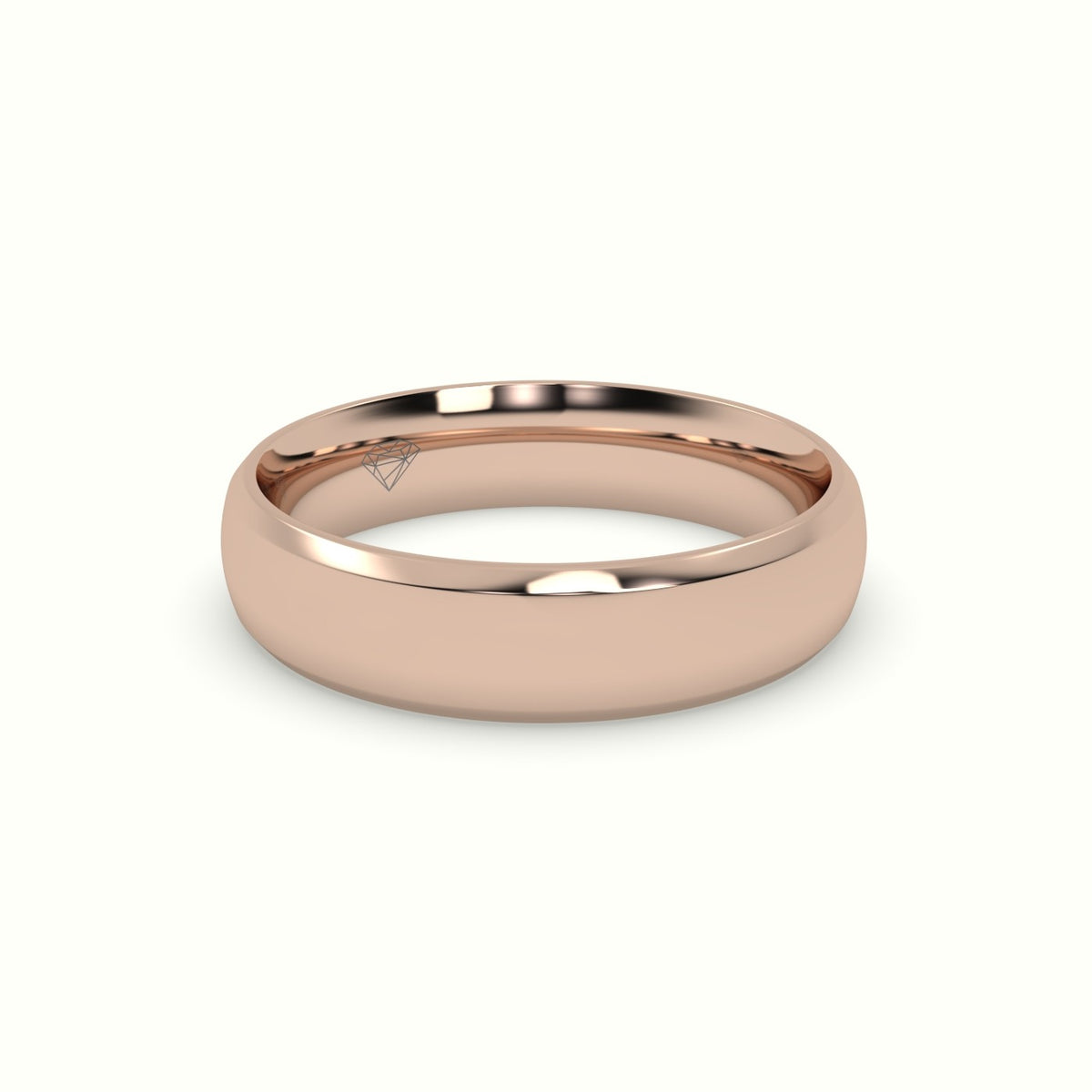 Modern Court Wedding Band — Rose Gold