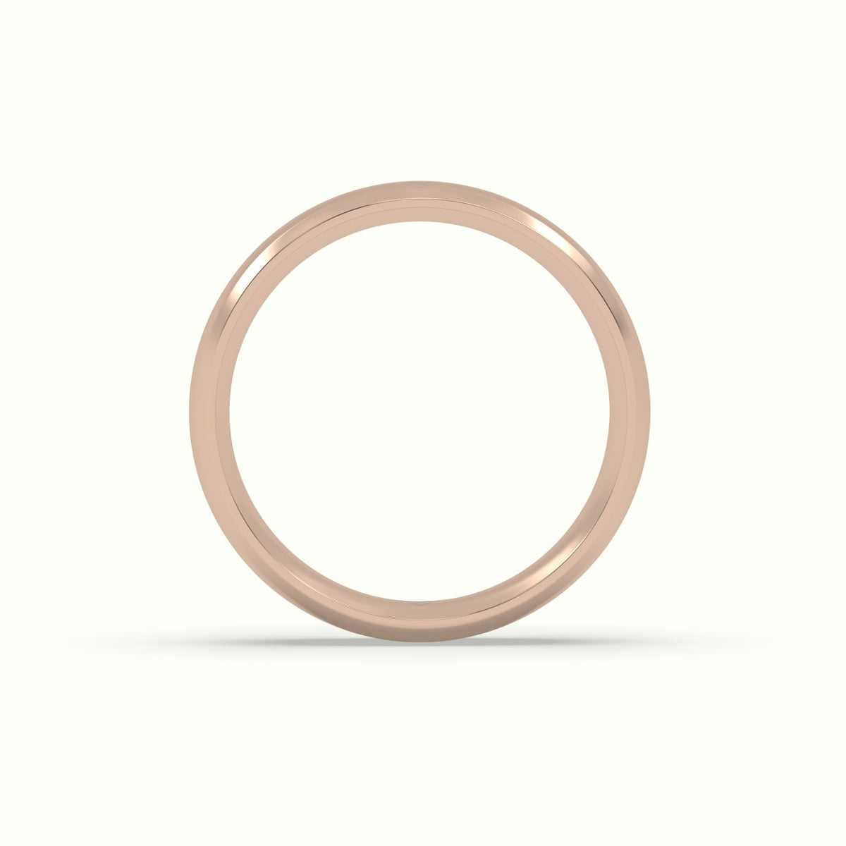 Modern Court Wedding Band — Rose Gold