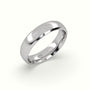 Modern Court Wedding Band — White Gold