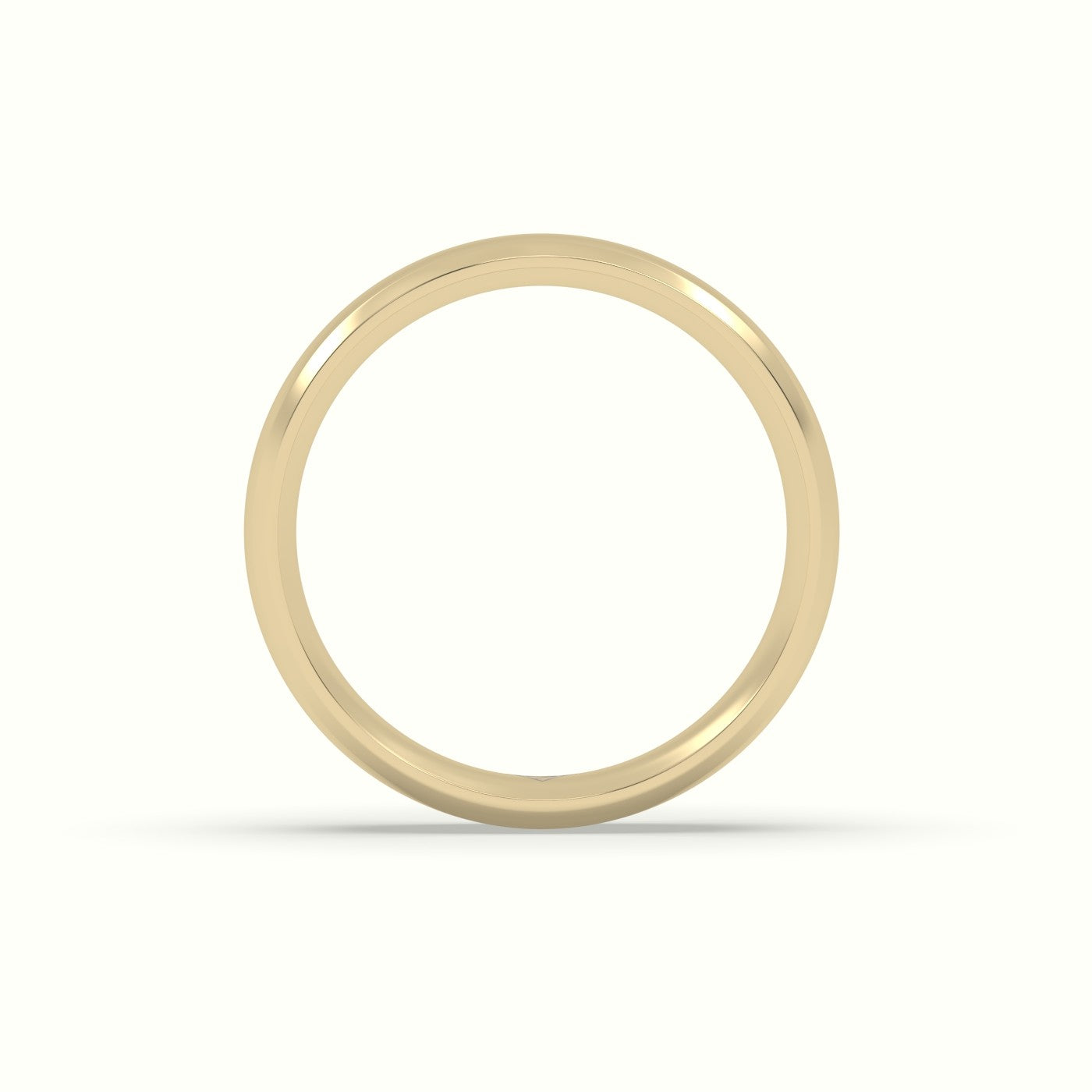 Modern Court Wedding Band — Yellow Gold