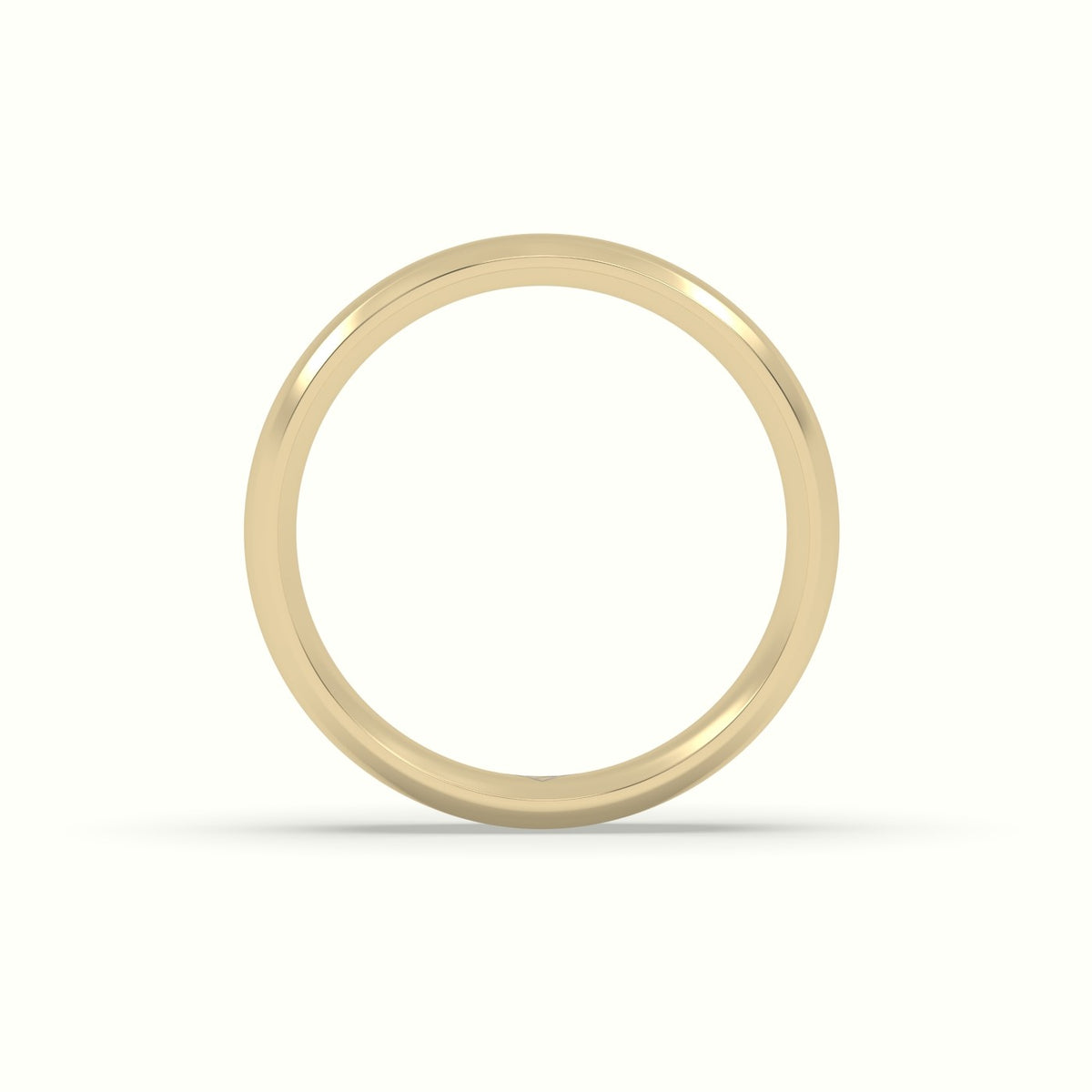Modern Court Wedding Band — Yellow Gold