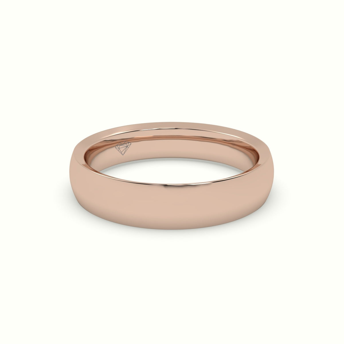 Concave Women'S Wedding Rings — Rose Gold