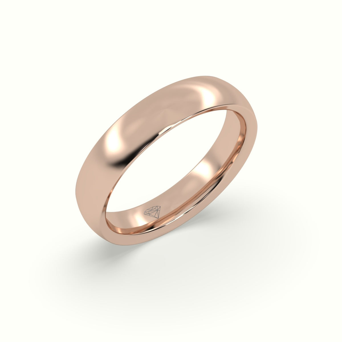Concave Women'S Wedding Rings — Rose Gold