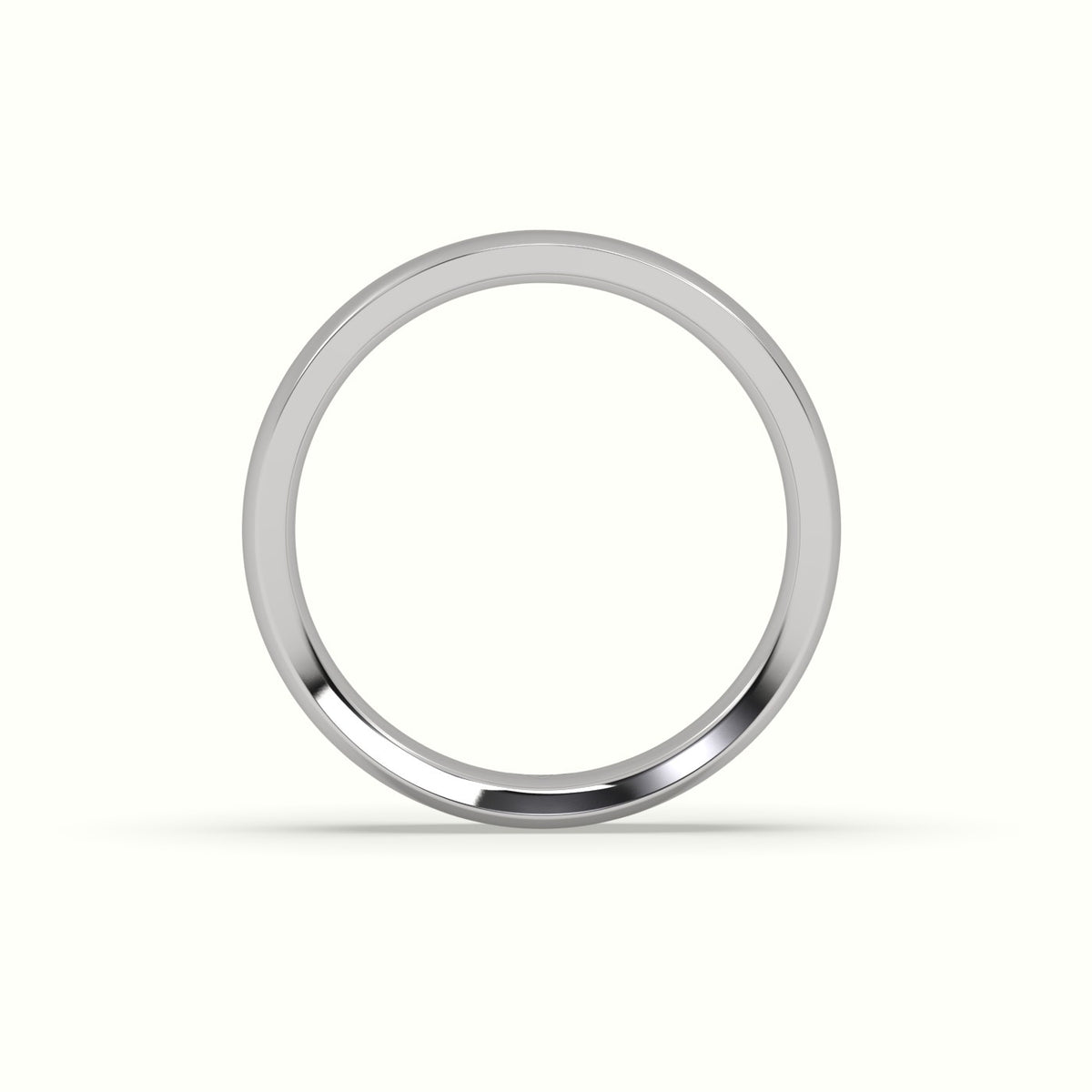 Concave Women'S Wedding Rings — White Gold