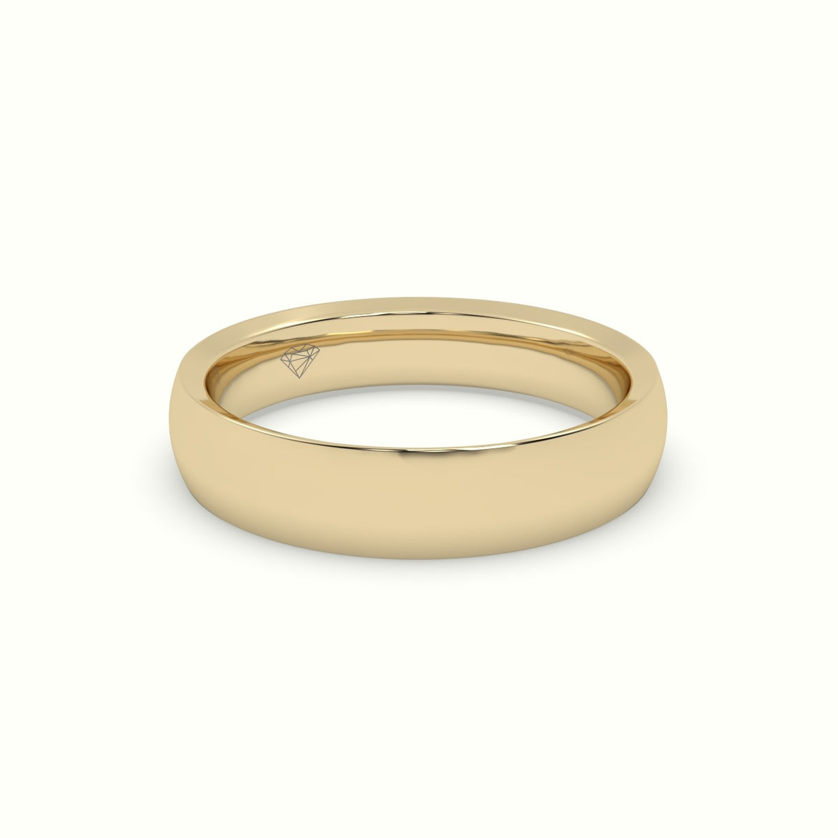 Concave Women'S Wedding Rings — Yellow Gold