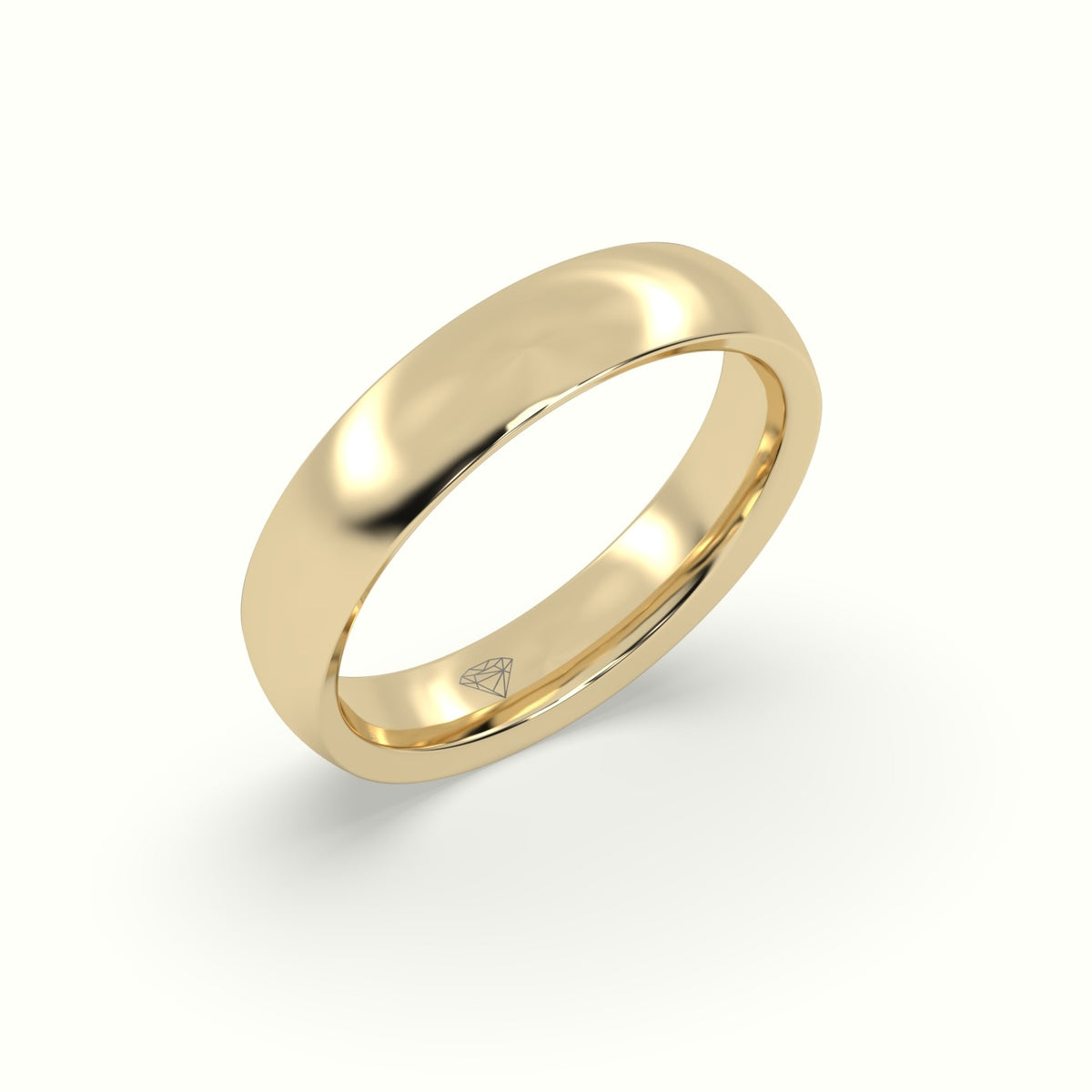 Concave Women'S Wedding Rings — Yellow Gold