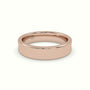 D Shape Court Profile Women'S Wedding Band — Rose Gold