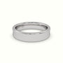 D Shape Court Profile Women'S Wedding Band — White Gold