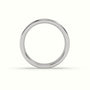 D Shape Court Profile Women'S Wedding Band — White Gold