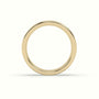 D Shape Court Profile Women'S Wedding Band — Yellow Gold