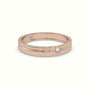 Single Stone Diamond Wedding Band — Rose Gold