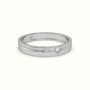 Single Stone Diamond Wedding Band — White Gold