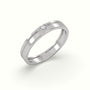 Single Stone Diamond Wedding Band — White Gold