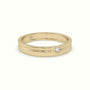 Single Stone Diamond Wedding Band — Yellow Gold