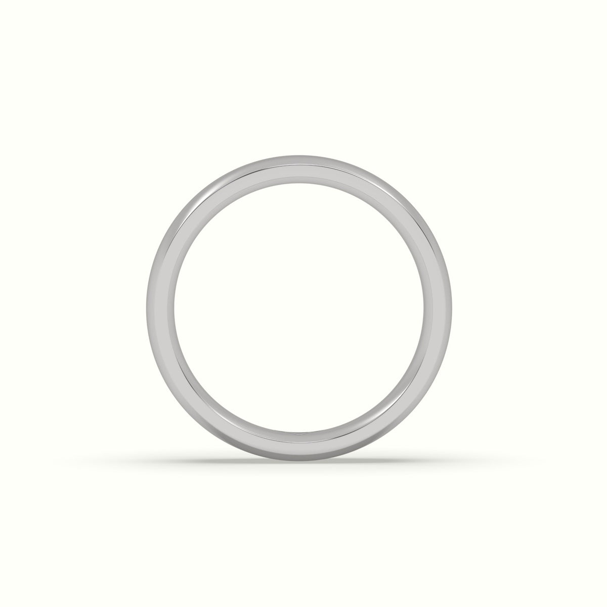 Traditional Wedding Band — White Gold