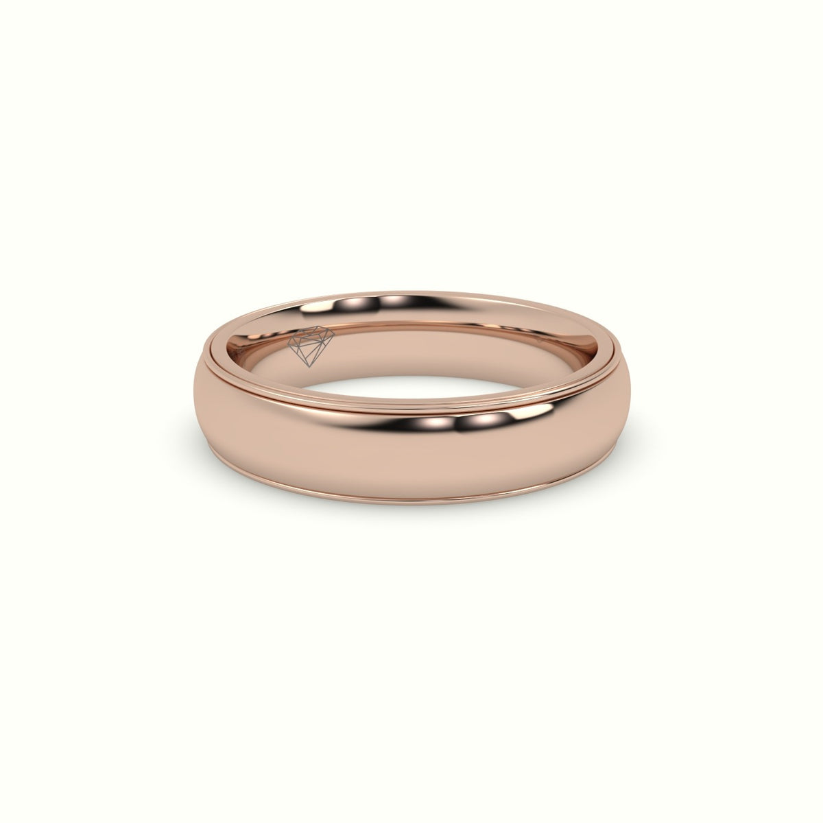Traditional Comfort Fit Wedding Band — Rose Gold