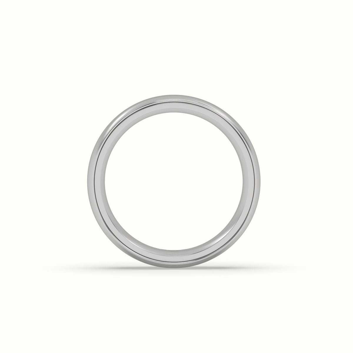 Traditional Comfort Fit Wedding Band — White Gold