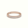 Princess Cut Diamond Cluster Milgrain Edge Wedding Band — Rose Gold