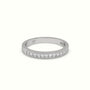 Princess Cut Diamond Cluster Milgrain Edge Wedding Band — White Gold