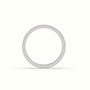 Princess Cut Diamond Cluster Milgrain Edge Wedding Band — White Gold