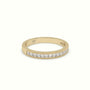 Princess Cut Diamond Cluster Milgrain Edge Wedding Band — Yellow Gold