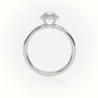Round-Cut Diamond 4 Prongs Halo Setting Engagement Ring — White Gold