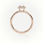 Round-Cut Diamond 4 Prongs Halo Setting Engagement Ring — Rose Gold