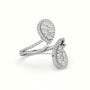 Toi & Moi Pear Shaped Illusion Setting Round Brilliant Diamonds — White Gold