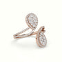 Toi & Moi Pear Shaped Illusion Setting Round Brilliant Diamonds — Rose Gold