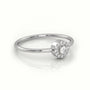 Round Cut Diamond 4 Prongs Halo Setting Ring — White Gold