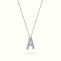 Initial "A" Diamond Necklace - 18k Gold — White Gold